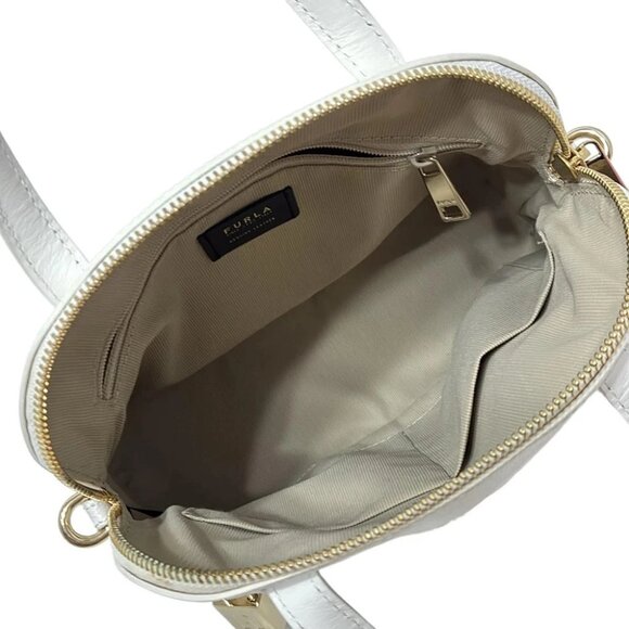 Auth FURLA Piper - White Leather Handbag - Picture 7 of 10